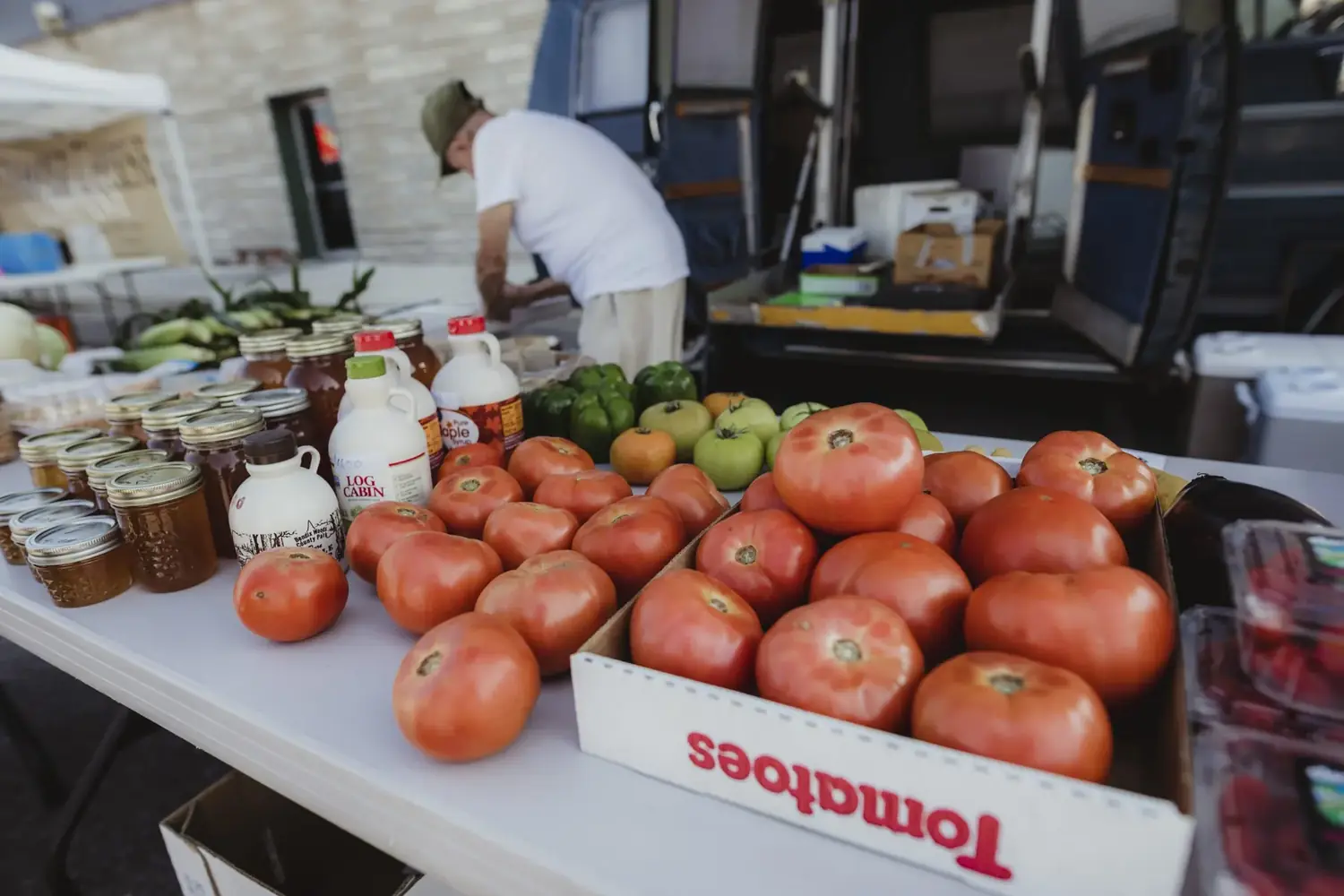La Porte farmers market — local produce near The Old Ruth corporate housing